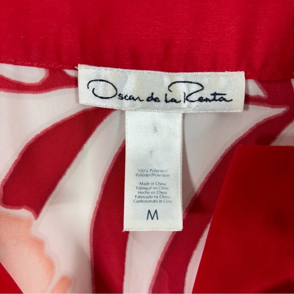 Oscar de la Renta Tropical Print Caftan Maxi Dress Medium - Picture 3 of 4